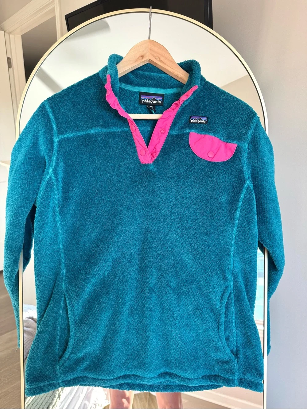 Patagonia Girls Re-Tool Snap-T Pullover in Epic Bue - Deep Sea Blue X-Dye